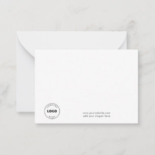 Business Logo and Website Employees Promotional Note Card