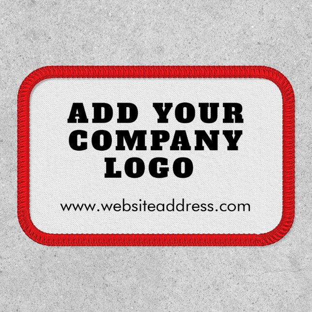 Business Logo and Website Employees Promotional Patch (Front)