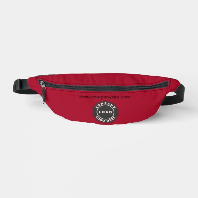 Business Logo and Website Employees Swag Custom Fanny Pack (Front)