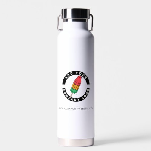 Business Logo and Website Modern Stylish Company Water Bottle
