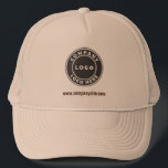 Business Logo and Website New Employee Custom Trucker Hat<br><div class="desc">Business Logo and Website Custom Employee Trucker Hat. Add your company logo and brand identity to this trucker hat as well as your website address or slogan by clicking the "Personalize" button. These brand-able trucker hats can advertise your business as employees wear them and double as a corporate swag. Available...</div>