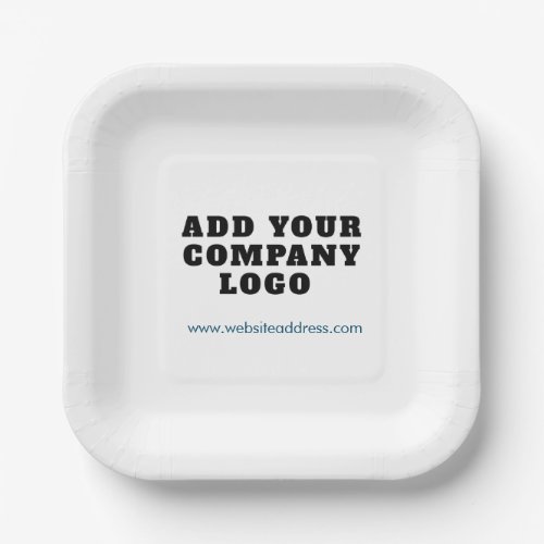 Business Logo and Website Office Corporate Event Paper Plates