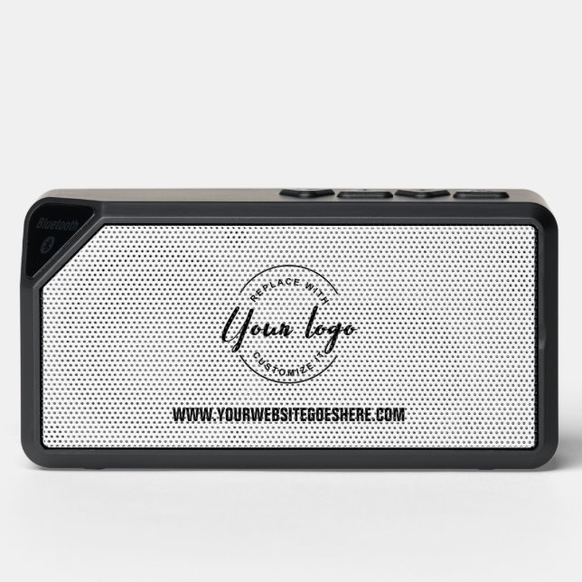 Business Logo and website Promotional Customizable Bluetooth Speaker (Front)