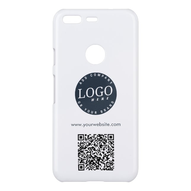 Business Logo and Website QR Code Custom Uncommon Google Pixel Case (Back)