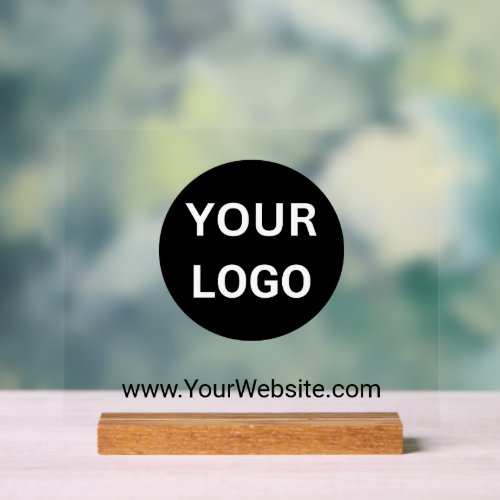 Business Logo and Website Template Acrylic Sign