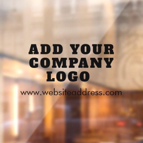 Business Logo and Website URL Company Window Cling