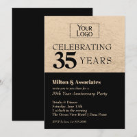 Business Logo Anniversary Black and Gold