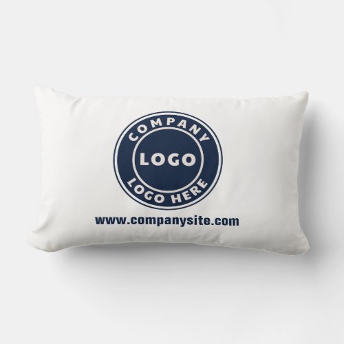 Business Logo Annual Corporate Office or Showroom Lumbar Pillow