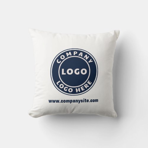 Business Logo Annual Corporate Showroom Throw Pillow