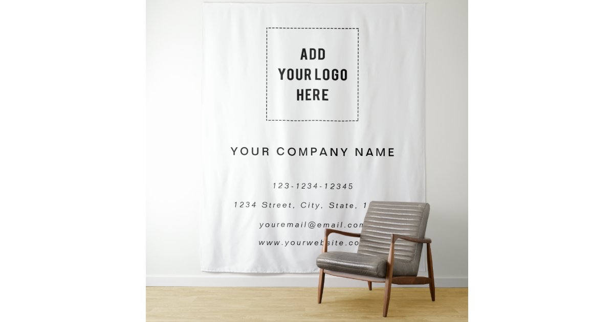 Business Logo Backdrop, Tradeshow Backdrop Zazzle