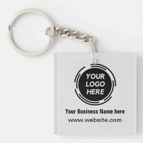 Business Logo Basic Employee Staff Keychain