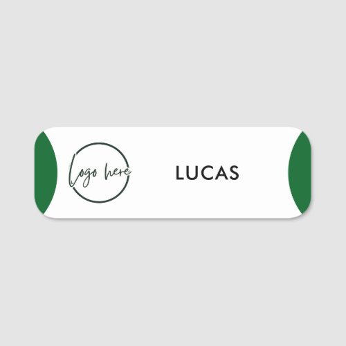 Business Logo Basic Employee Staff Name Na Tag