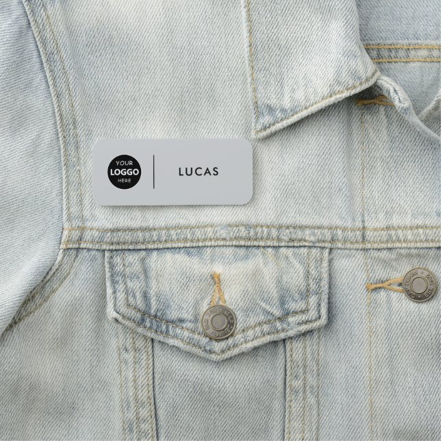 Business Logo Basic Employee Staff Name  Na Tag (In Situ)