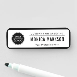 Business Logo Basic Employee Staff Name Tag