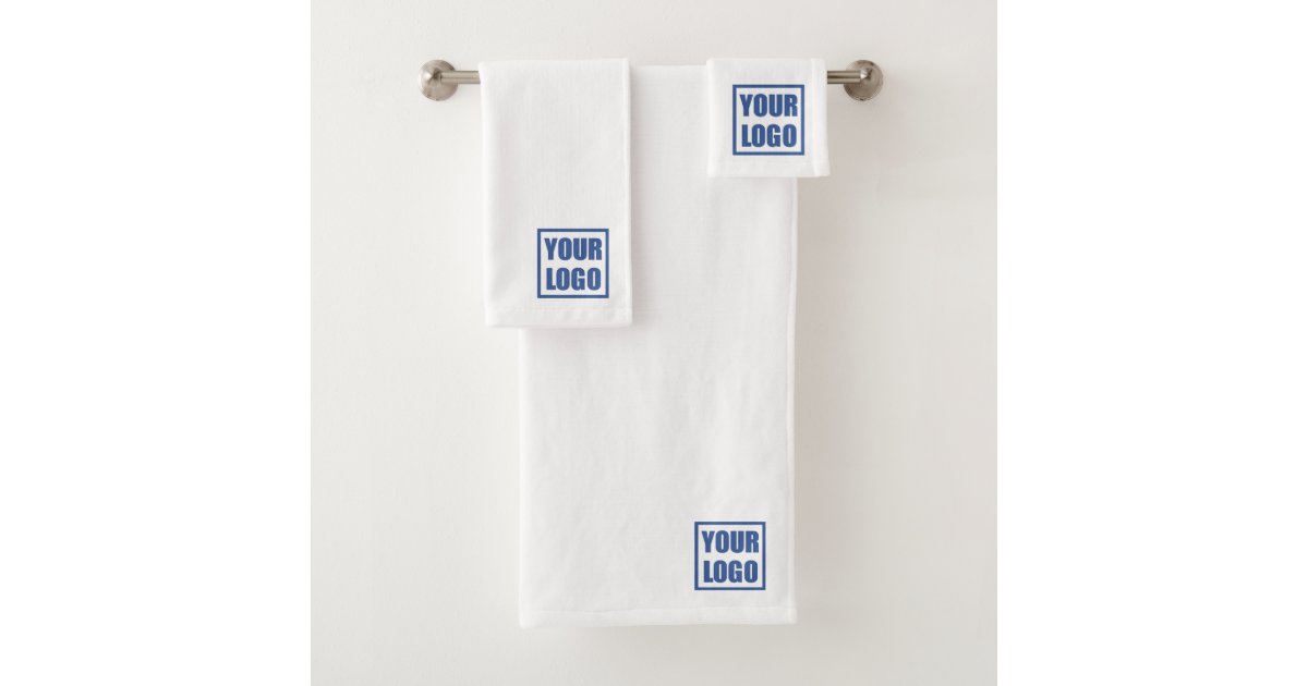 Business Logo Bath Towel Set Zazzle