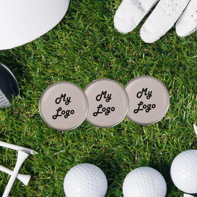 Business logo beige golf ball marker (Creator Uploaded)