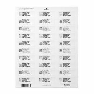 Business Logo Black and White Basic Return Address Label