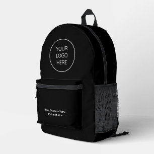 Business Logo Black Backpack