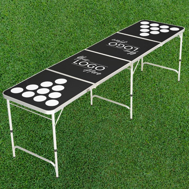 Business Logo Black Beer Pong Table (Creator Uploaded)
