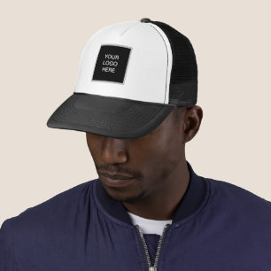 Business logo Black Company Minimalist  Trucker Hat