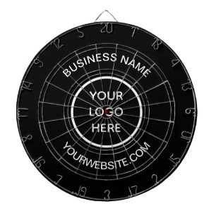 Business Logo Black Company Promotional Modern Dart Board
