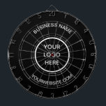 Business Logo Black Company Promotional Modern Dart Board<br><div class="desc">Business logo,  black,  company,  modern,  branding,  promotional,  elegant,  dartboard.</div>