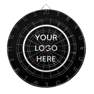 Business Logo Black Company Promotional Modern Dart Board