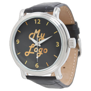 Business logo black gold corporate watch