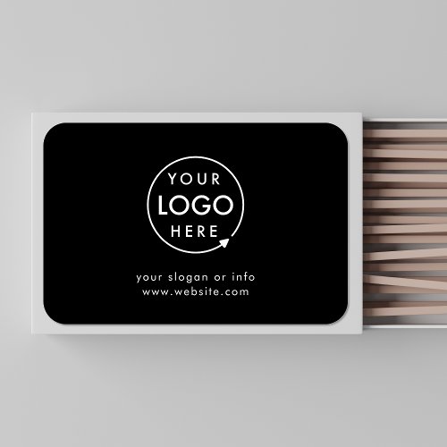 Business Logo Black Modern Promotional Corporate Matchboxes