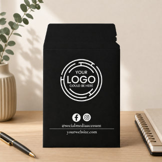 Business Logo Black Professional Corporate Envelope Mailers