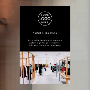 Business Logo Black Professional Promotional Photo Window Cling Business Logo Black Professional Promotional Photo Window Cling