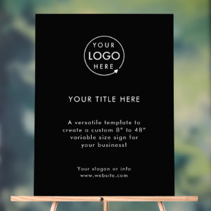 Business Logo Black Promotional Professional Acrylic Sign