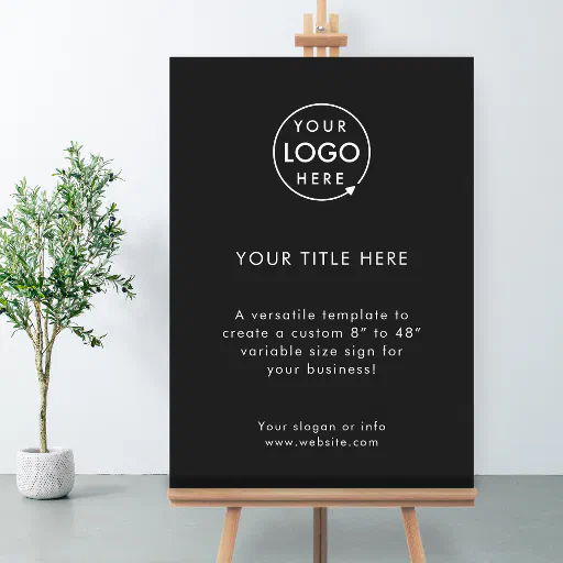 Business Logo | Black Promotional Professional Foam Board