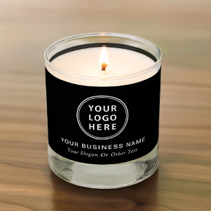 Business Logo Black Scented Candle