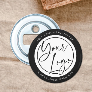 Business Logo Black & White Promotional Gift Bottle Opener