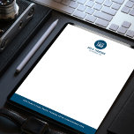Business Logo Blue and White Simple Letterhead<br><div class="desc">Elevate your business communication with this professional and elegant letterhead template. Featuring a simple modern design with a clean blue and white color palette, this letterhead is perfect for companies looking for a minimalist, bold, and formal corporate look. Whether for promotional materials, official mail, or office supplies, this customizable letterhead...</div>