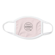 Business Logo | Blush Pink Employee Company Face Mask