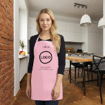 Business Logo Blush Pink Employee Staff Name Apr Apron<br><div class="desc">Business Logo Blush Pink Employee Staff Name
A simple blush pink custom business template in a modern minimalist style which can be easily updated with your company logo and text. 
business, logo, blush, pink, employee, staff, name, server, company logo, pink logo</div>