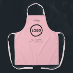 Business Logo Blush Pink Employee Staff Name Apr Apron<br><div class="desc">Business Logo Blush Pink Employee Staff Name
A simple blush pink custom business template in a modern minimalist style which can be easily updated with your company logo and text. 
business, logo, blush, pink, employee, staff, name, server, company logo, pink logo</div>