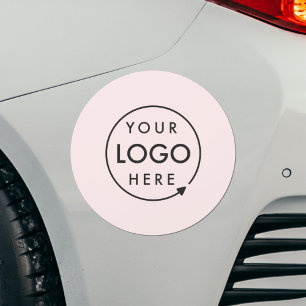 Business Logo   Blush Pink Feminine Professional Car Magnet
