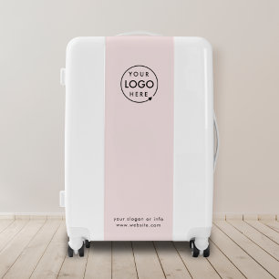 Business Logo Blush Pink Modern Professional Luggage