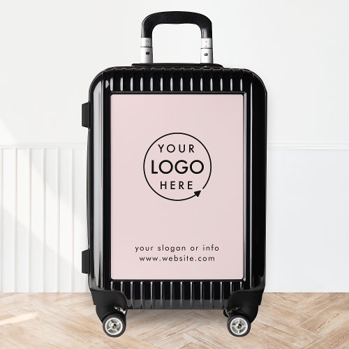 Business Logo  Blush Pink Modern Professional Luggage
