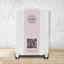 Business Logo | Blush Pink QR Code Professional Luggage