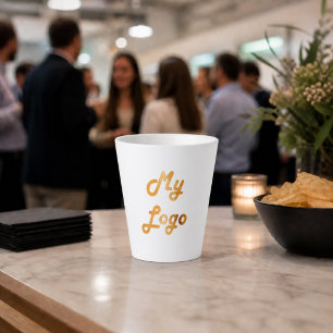 Business logo brand color latte mug