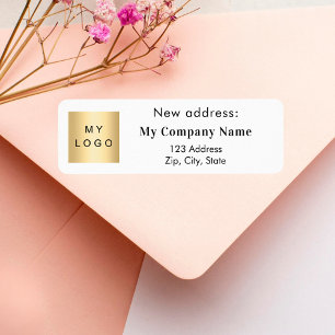 Business logo brand color moved new return address label