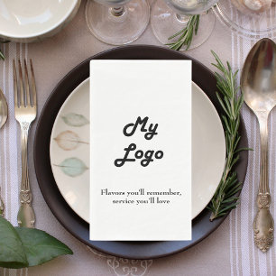 Business logo brand color slogan quote paper guest towels