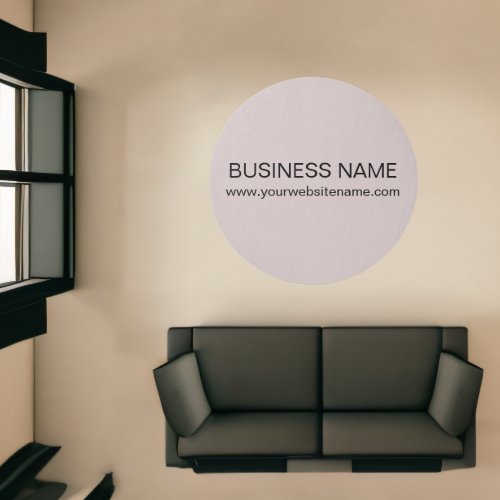 Business Logo  Brand Name Modern Blush Pink Round Rug