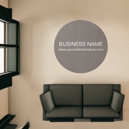 Business Logo  Brand Name Modern Brown Round Rug