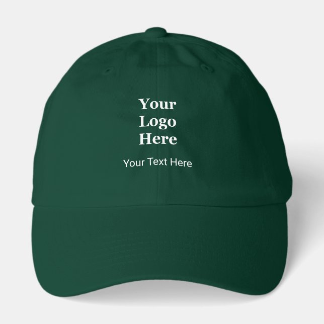 Business Logo (Branded) and Your Text Here Hat (Front)