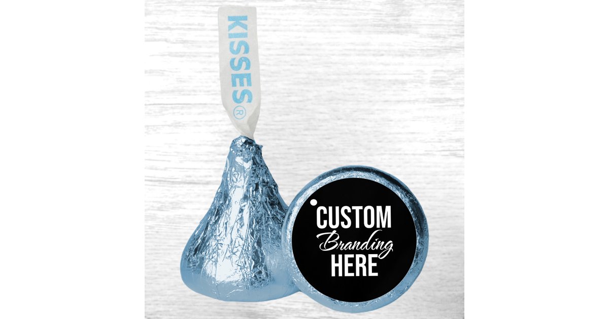 Business Logo Branded Blue Promotional Chocolates Hershey®'s Kisses